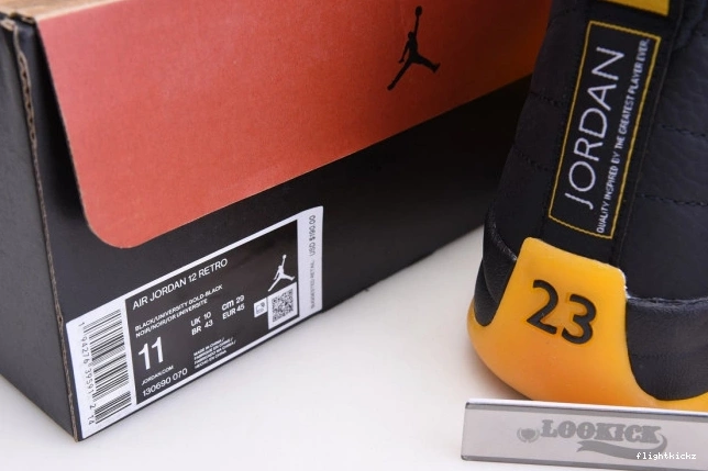 12 Air Jordan University Retro Black Gold 130690-070 0818